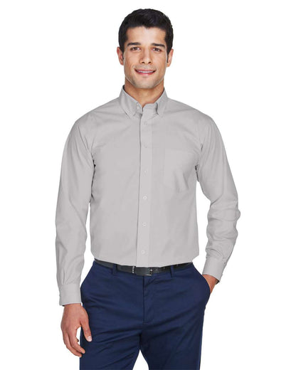 Devon & Jones Men's Crown Collection® Broadcloth Woven Dress Shirt D620 #colormdl_Silver