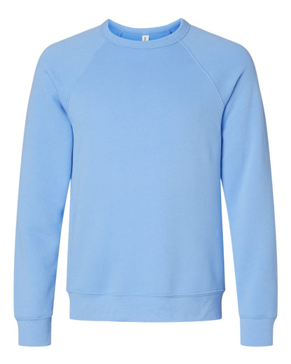 BELLA + CANVAS Sponge Fleece Raglan Crewneck Sweatshirt 3901 #color_Carolina Blue