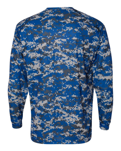 Badger Digital Camo Long Sleeve T-Shirt 4184 #color_Royal Digital