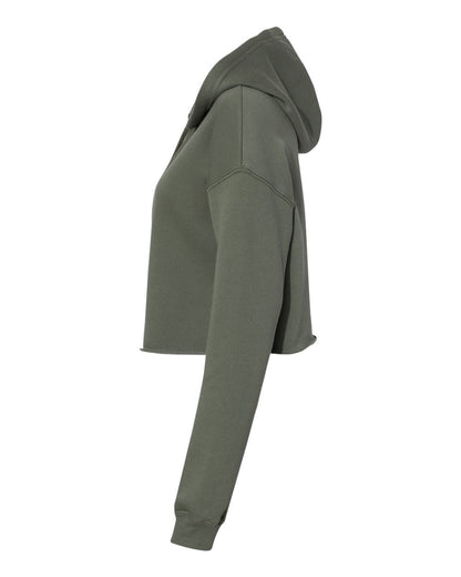 BELLA + CANVAS Women's Crop Fleece Hoodie Sweatshirt 7502 #color_Military Green