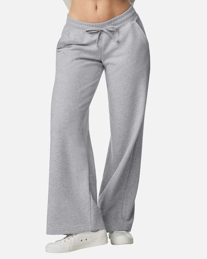 American Apparel Women's French Terry Wide Leg Pants FTP00 #colormdl_Heather Grey