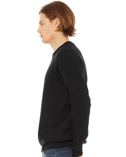 BELLA + CANVAS Sponge Fleece Raglan Crewneck Sweatshirt 3901 #colormdl_Black