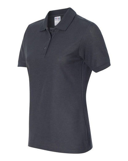JERZEES Women's Easy Care Piqué Polo 537WR #color_Charcoal Grey
