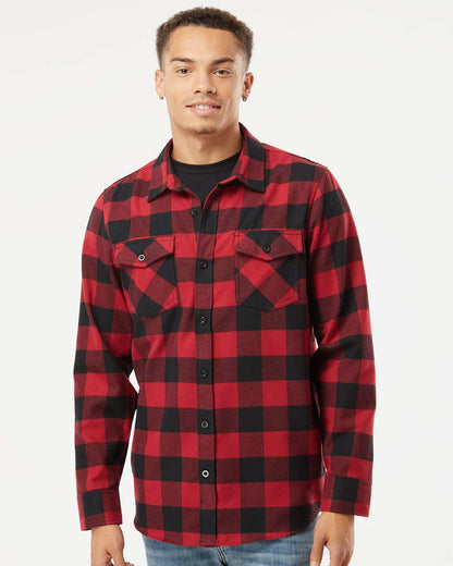 Independent Trading Co. Flannel Shirt EXP50F #colormdl_Red/ Black