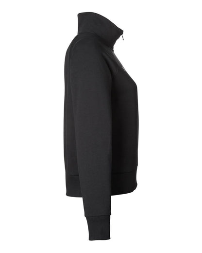 Under Armour Women's Rival Fleece Quarter-Zip Pullover 1379492 #color_Black/ White
