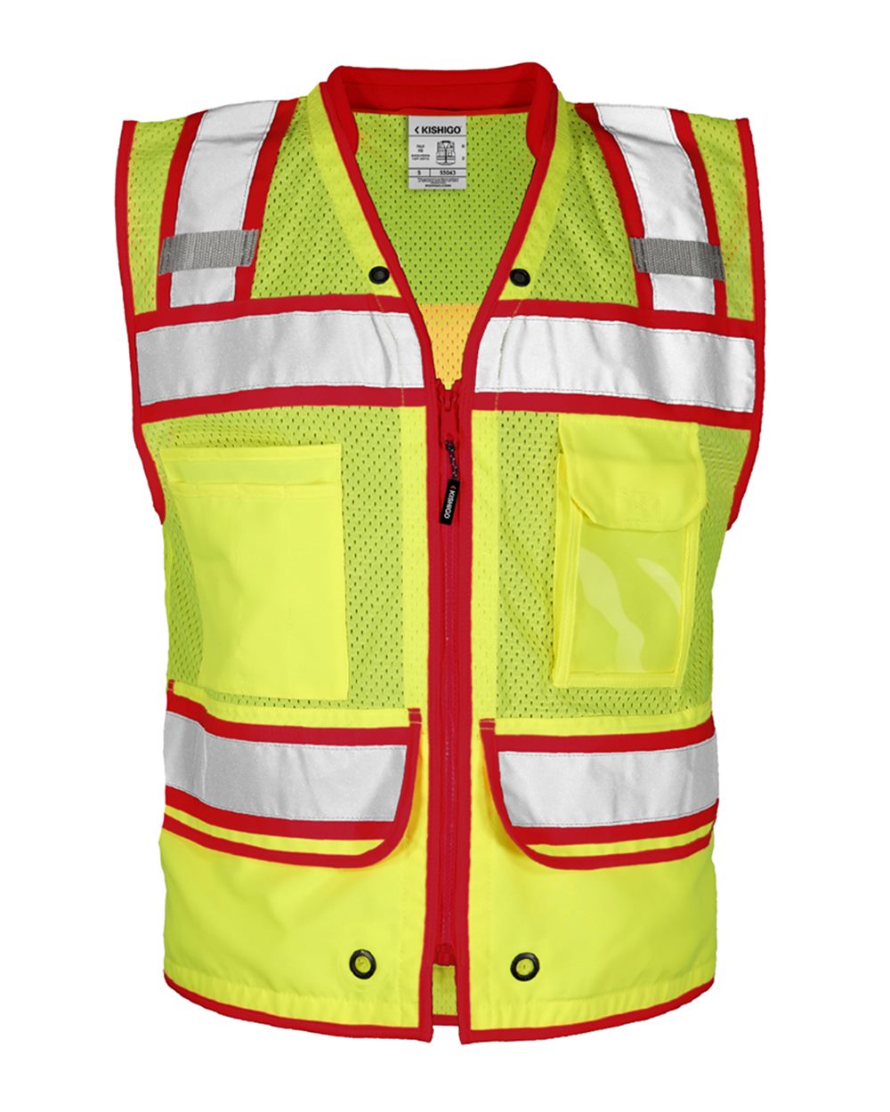 Kishigo Men's Color Contrast High Performance Surveyors Vest S5042-5046
