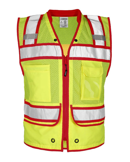 Kishigo Men's Color Contrast High Performance Surveyors Vest S5042-5046