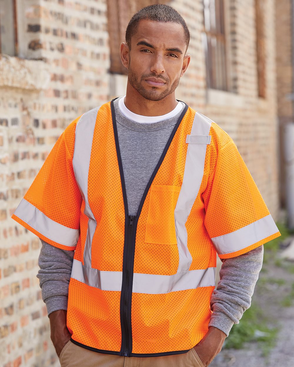 Kishigo Unisex Economy Single Pocket Zipper Vest 1567-1568