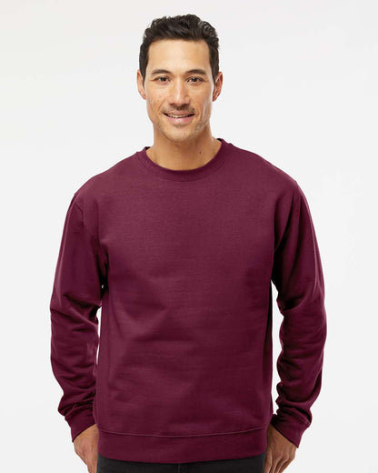 Independent Trading Co. Unisex Midweight Crewneck Sweatshirt SS3000 #colormdl_Maroon