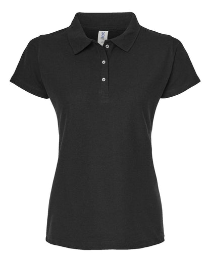 Tultex Women's 50/50 Sport Pique Polo 401 #color_Black