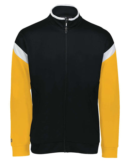 Holloway Youth Limitless Full-Zip Jacket 229679 #color_Black/ White/ Gold