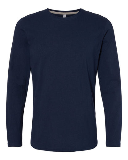 LAT Men's Fine Jersey Long Sleeve Tee 6918 #color_Navy