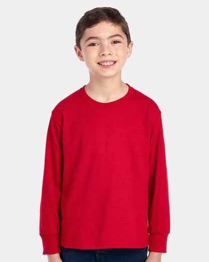 JERZEES Youth Dri-Power® Long Sleeve 50/50 T-Shirt 29BLR JERZEES Youth Dri-Power® Long Sleeve 50/50 T-Shirt 29BLR