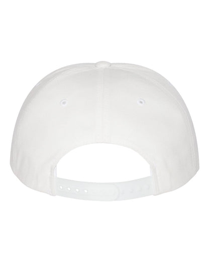 YP Classics Five-Panel Cotton Twill Snapback Cap 6007 #color_White