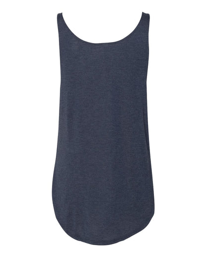 BELLA + CANVAS Women's Flowy Tank with Side Slit 8802 #color_Heather Navy