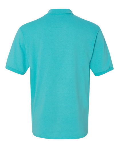 JERZEES Men's SpotShield® 50/50 Polo 437MSR #color_Scuba Blue