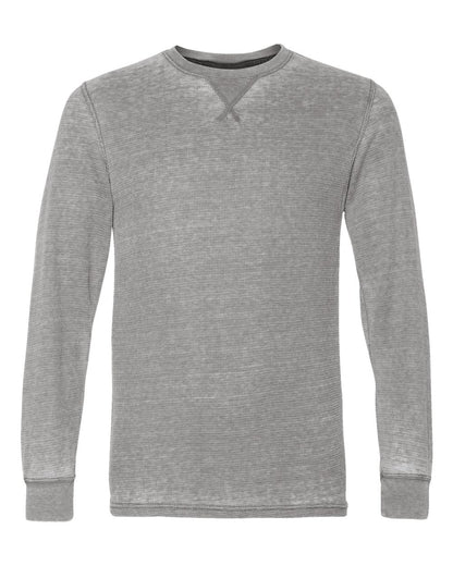 J. America Men's Vintage Zen Thermal Long Sleeve T-Shirt 8241 #color_Cement