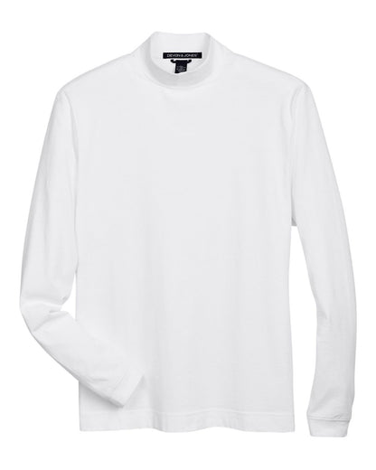 Devon & Jones Unisex Sueded Jersey Mock Neck T-Shirt D420 #color_White