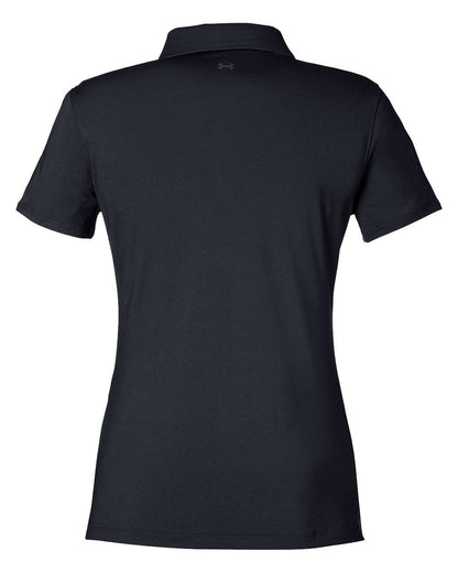 Under Armour Women's Recycled Polo 1385910 #color_Black/ White