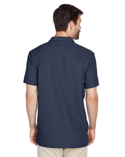 Harriton Men's Barbados Textured Camp Shirt M560 #colormdl_Navy