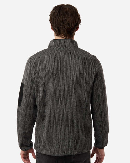 North End Men's Jasper Full-Zip Fleece Jacket NE730 #colormdl_Black/ Grey