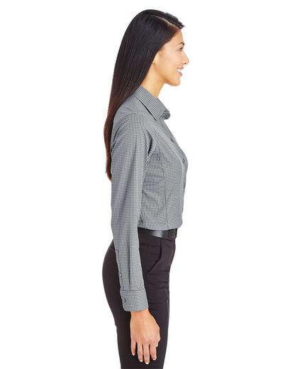 Devon & Jones Women's CrownLux Performance® Tonal Mini Check Woven Dress Shirt DG535W #colormdl_Graphite