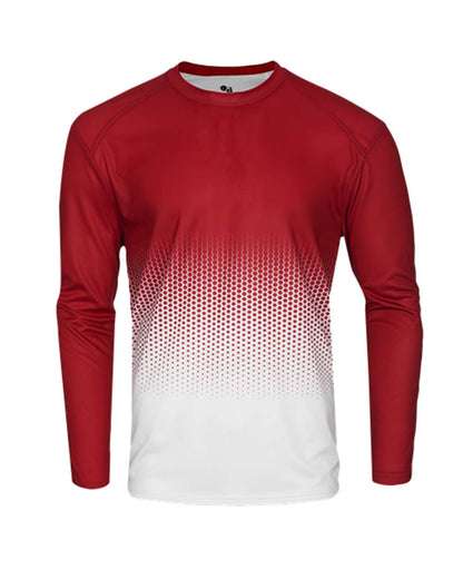 Badger Hex 2.0 Long Sleeve T-Shirt 4224 #color_Red