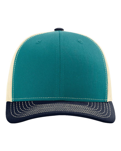 Richardson Snapback Trucker Cap 112 #color_Blue Teal/ Birch/ Navy
