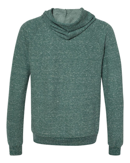 JERZEES Unisex Snow Heather French Terry Raglan Hooded Sweatshirt 90MR #color_Forest Green