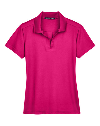 Devon & Jones Women's CrownLux Performance® Plaited Polo DG20W #color_Crown Raspberry
