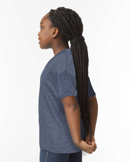 Gildan Youth Softstyle® T-Shirt 64000B #colormdl_Heather Navy