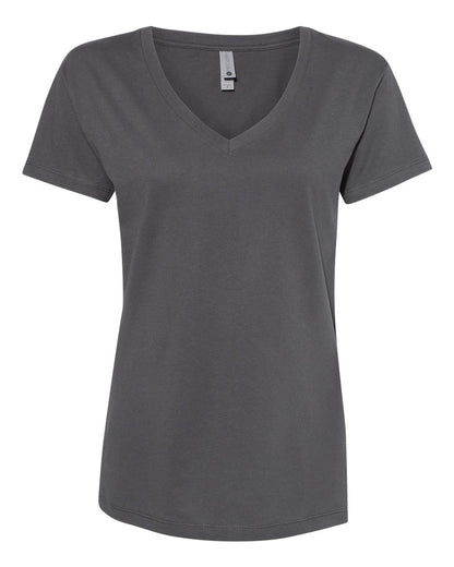 Next Level Women’s Cotton V-Neck T-Shirt 3940 #color_Heavy Metal