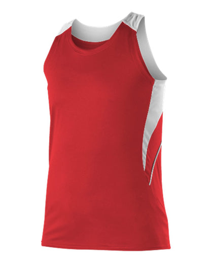 Alleson Athletic Women's Loose Fit Track Tank R1LFJW #color_Red/ White