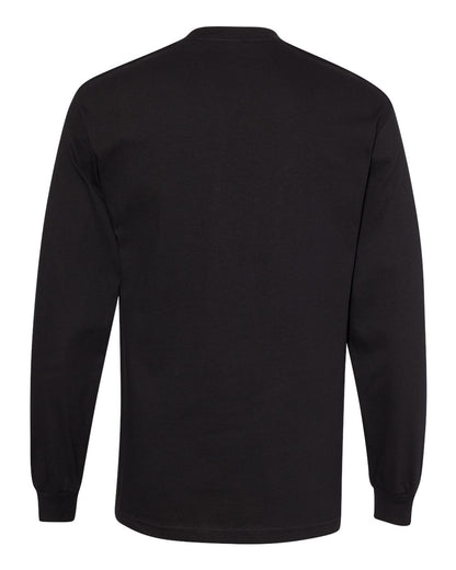 American Apparel Unisex Heavyweight Cotton Long Sleeve Tee 1304 #color_Black