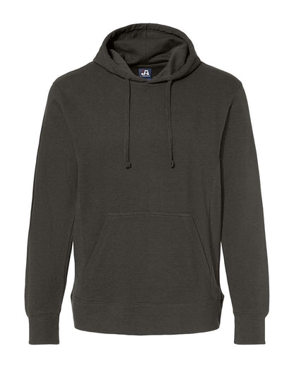 J. America Men's Ripple Fleece Hooded Sweatshirt 8706 #color_Black
