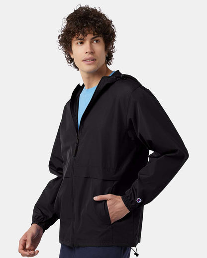 Champion Unisex Full-Zip Anorak Jacket CO125 #colormdl_Black