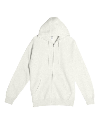 Lane Seven Unisex Premium Full-Zip Hooded Sweatshirt LS14003 #color_Oatmeal Heather