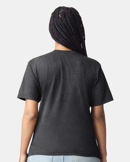 American Apparel Unisex CVC Tee 2001CVC #colormdl_Heather Black