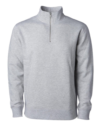 Independent Trading Co. Unisex Midweight Quarter-Zip Pullover SS4600QZ #color_Grey Heather