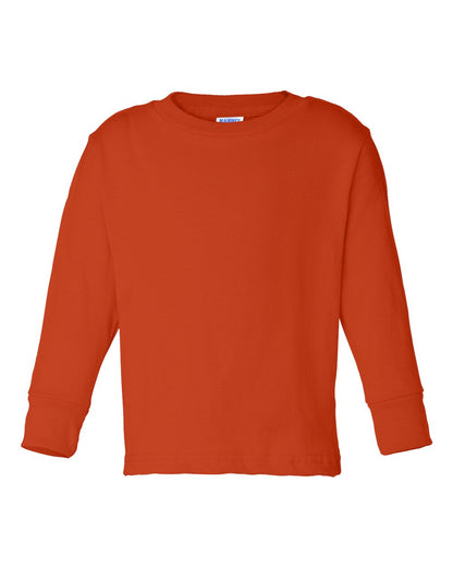 Rabbit Skins Toddler Cotton Jersey Long Sleeve Tee 3311 #color_Orange
