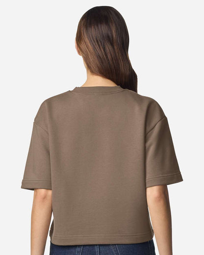 American Apparel Women's French Terry Mid-Length Boxy Top FTCB0 #colormdl_Savana