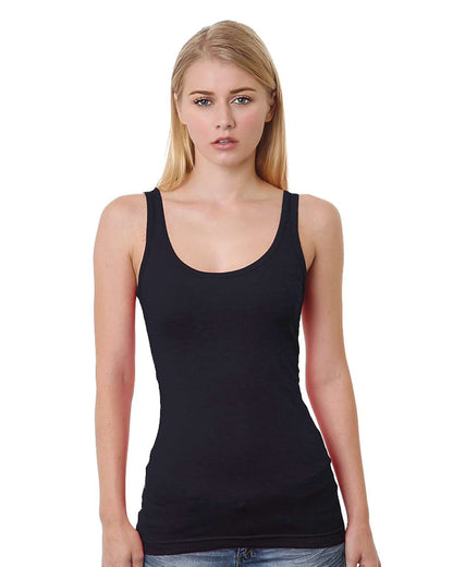 Bayside Women's USA-Made Tank Top 3410 #color_Black