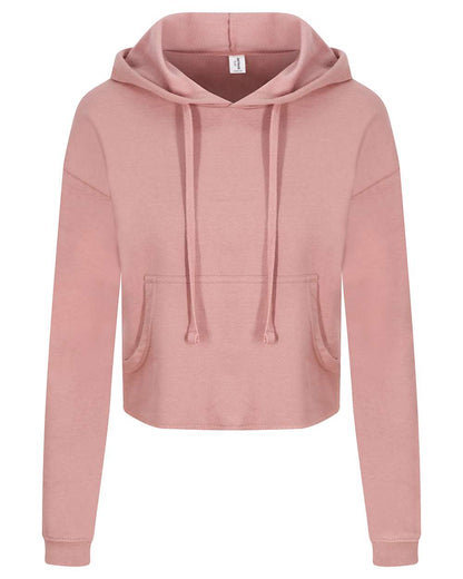 AWDis Women's Girlie Cropped Hooded Fleece with Pocket JHA016 #color_Dusty Pink