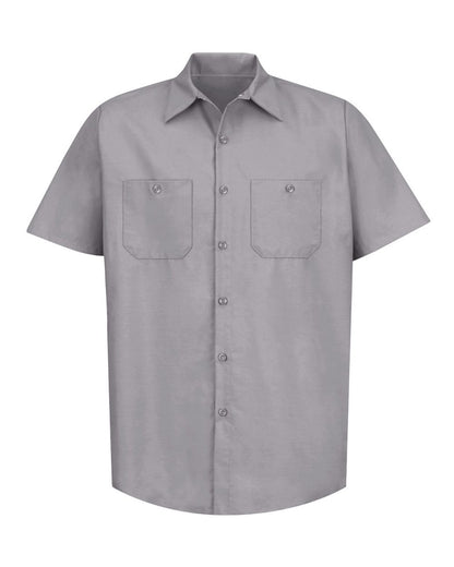 Red Kap Men's Industrial Short Sleeve Work Shirt SP24 #color_Silver