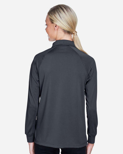 Harriton Women's Advantage Long Sleeve Tactical Polo M211LW #colormdl_Dark Charcoal