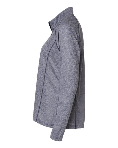 Adidas Women's Space Dyed Quarter-Zip Pullover A594 #color_Collegiate Navy Melange