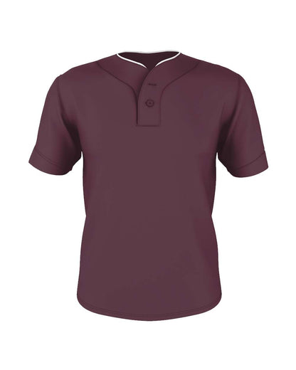 Alleson Athletic Two Button Mesh Baseball Jersey With Piping 52MTHJ #color_Maroon/ White