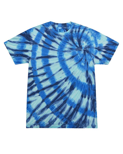 Colortone Youth Multi-Color Tie-Dyed T-Shirt 1000Y #color_Serenity