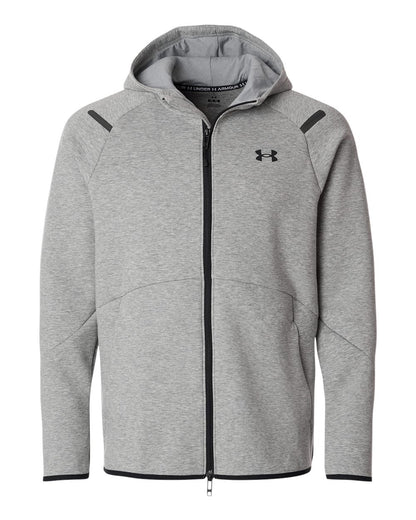 Under Armour Men's Unstoppable Fleece Full-Zip 1379806 #color_Mod Grey/ Black