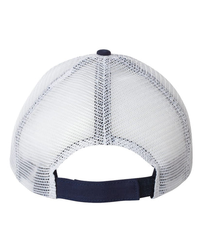 Valucap Bio-Washed Trucker Cap AH80 #color_Navy/ White